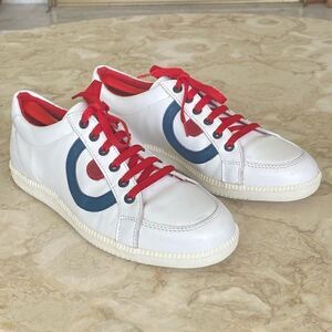 Underground England Leather Red White & Blue Unisex Sneakers RARE